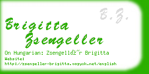 brigitta zsengeller business card